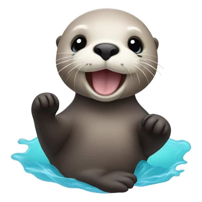 Baby sea otter  sticker