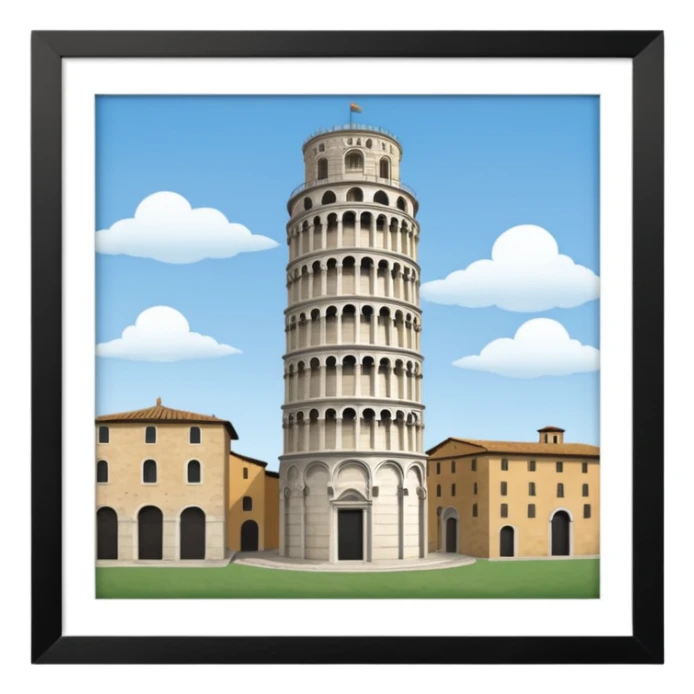 battistero torre di pisa sticker