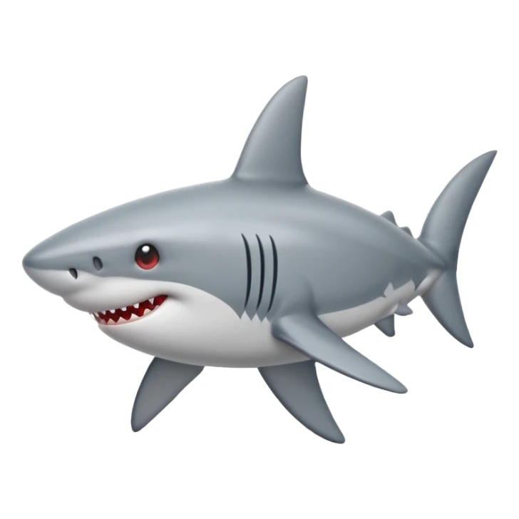 shark with heart eyes sticker