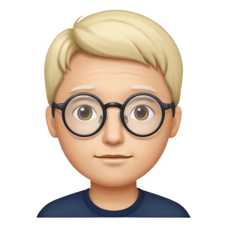 yuvarlak gözlüklü insan sticker