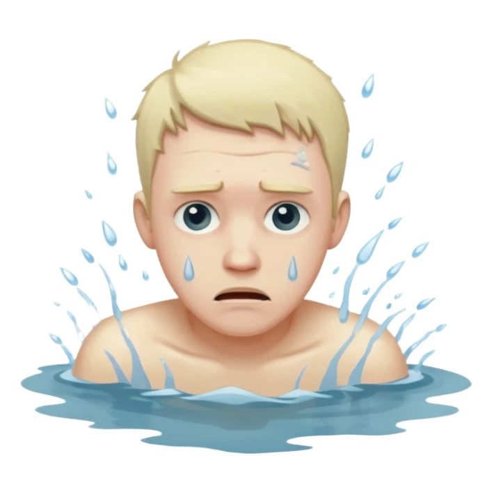 man drowning sticker