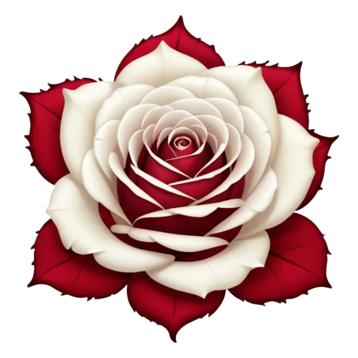 white rose stained in blood sticker