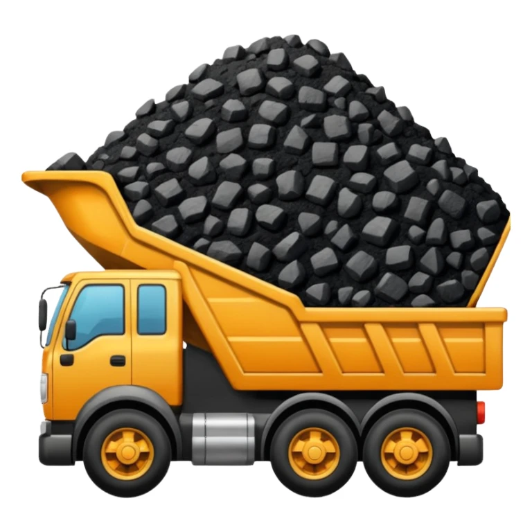 truck with coal ore sticker