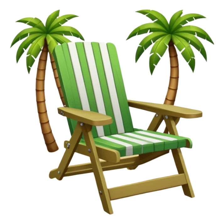 silla de playa y palmeras  sticker