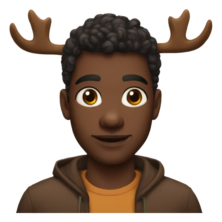Human moose hybrid with hazel eyes  sticker