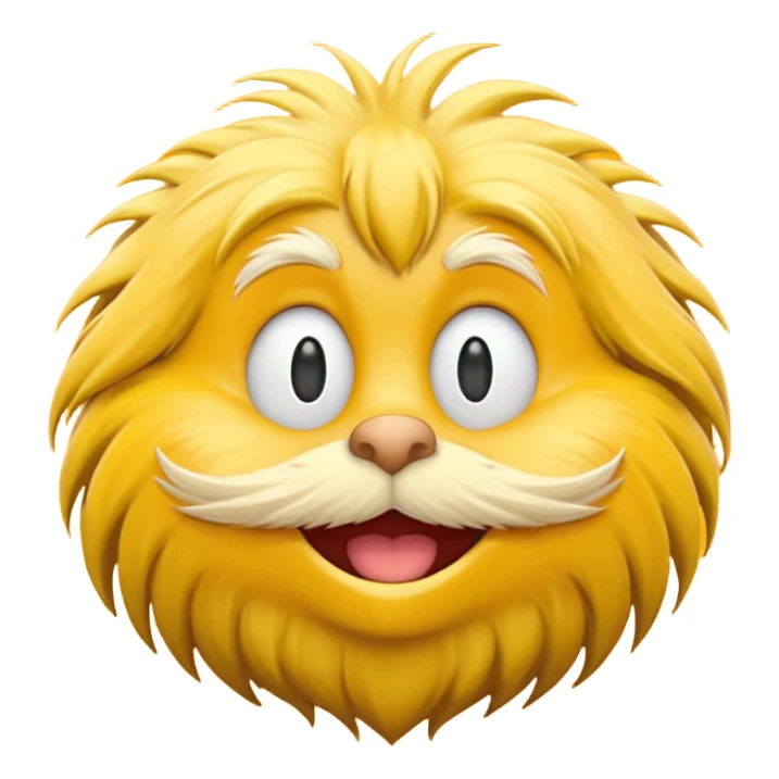 Lorax smiley face standard emoji sticker