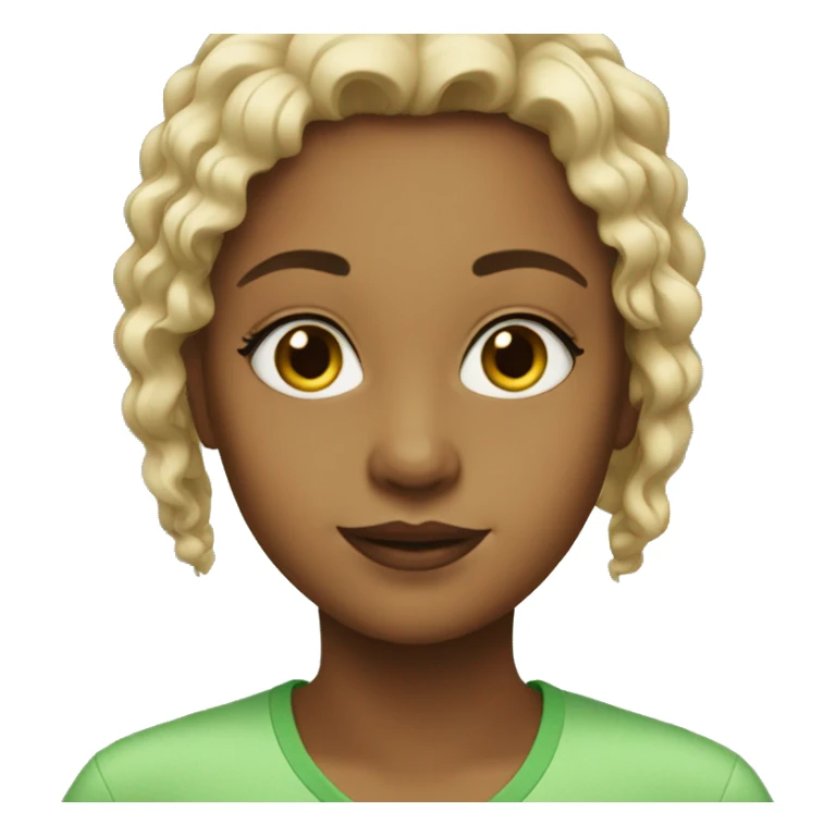 Girl green book sticker