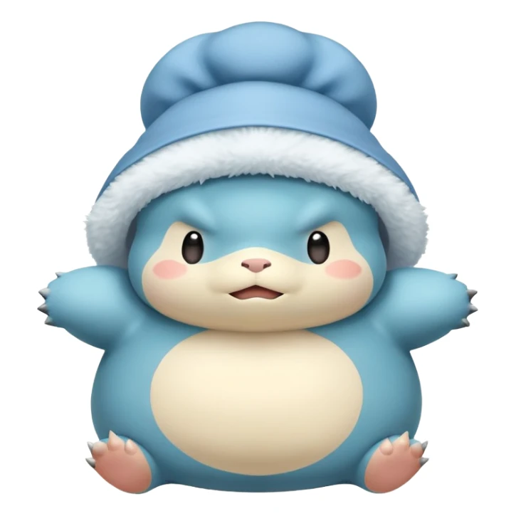Snorlax with a bonnet on sticker