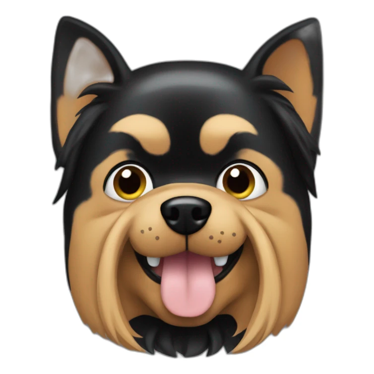 Dog Batman Yorkshire ears up sticker