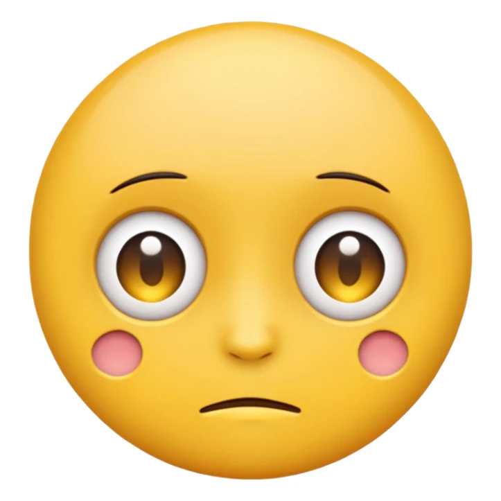 emoji with *NO* eyebrows staring into your soul  sticker