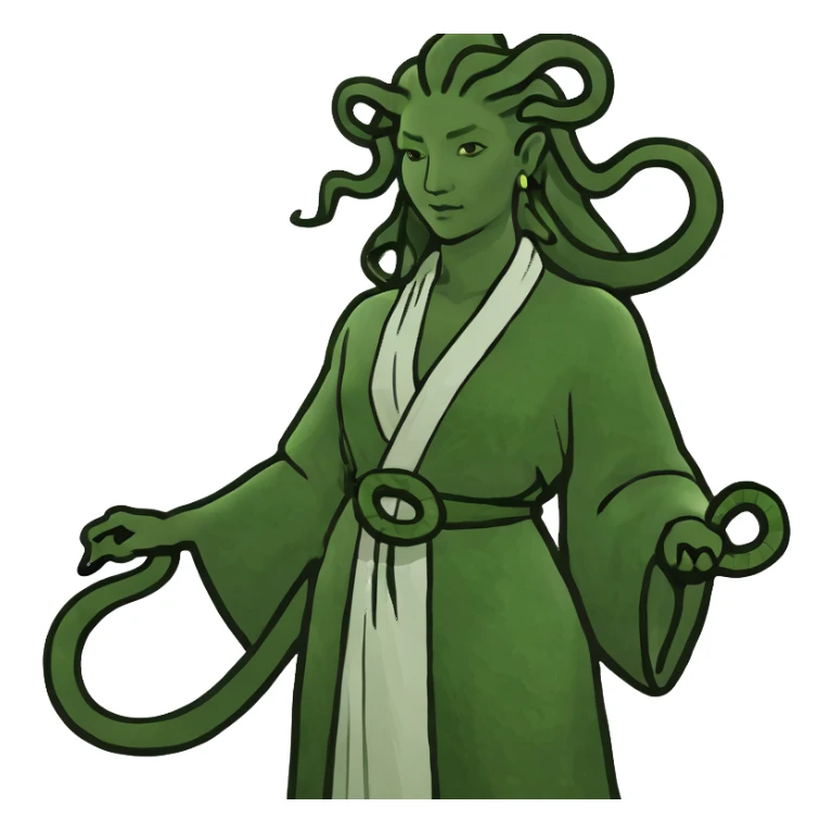 Medusa greek statue sticker