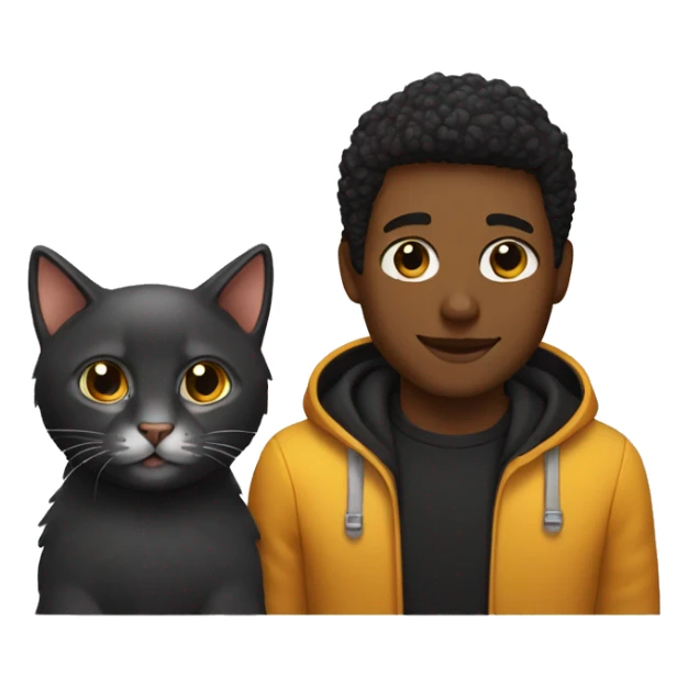 Persona con un gatito negro  sticker