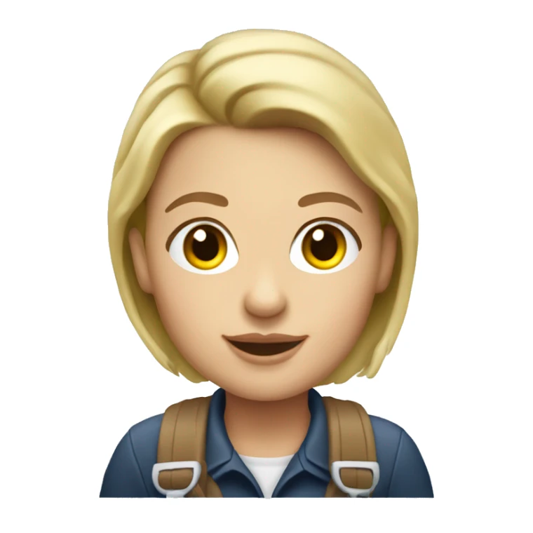 German woman driving a ford bronco sticker