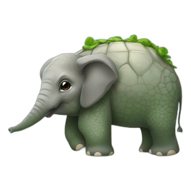 Éléphant sur tortue sticker