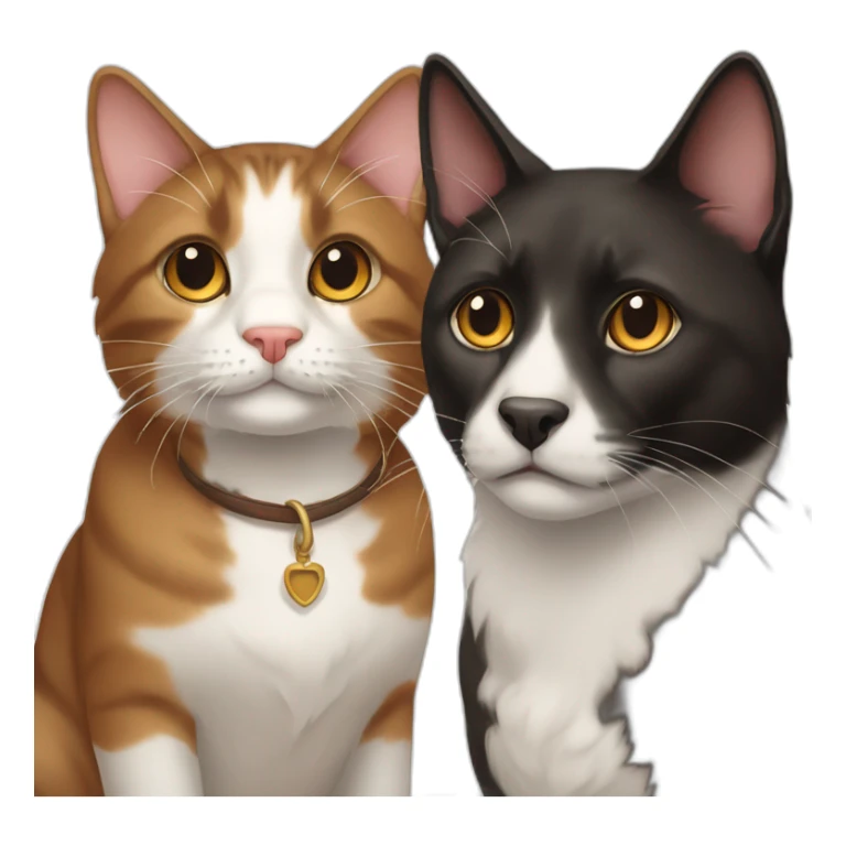 A brown and black cat without white and bernese dog sticker