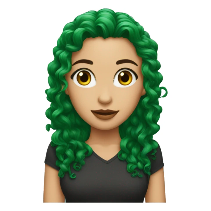 Reina de pelo rizado y ojos verdes sticker