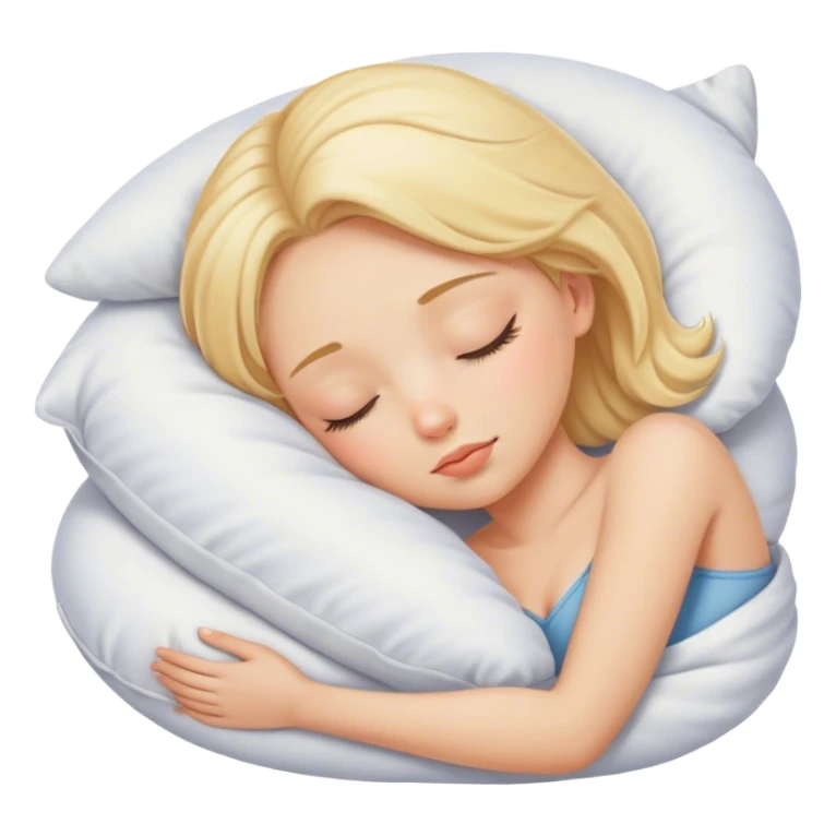 Blonde girl sleeping on a pillow sticker