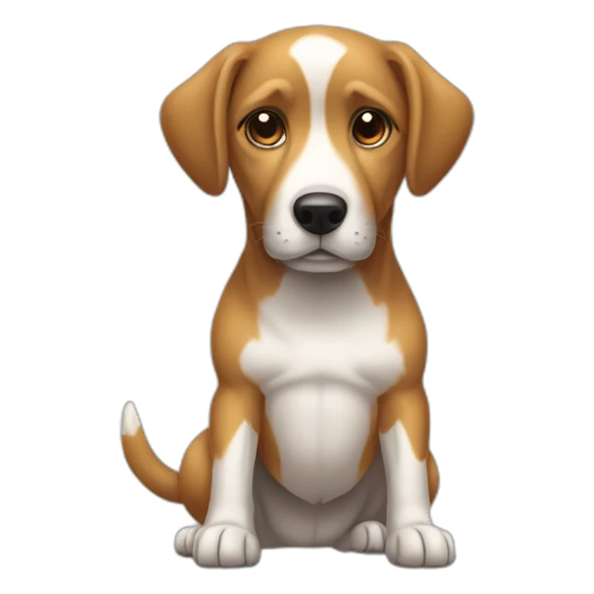 Chien en tenu de sport sticker