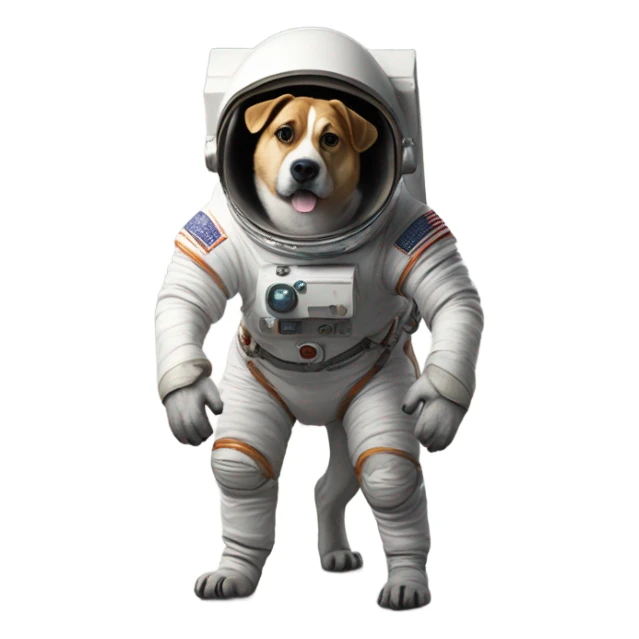 Dog on the moon sticker