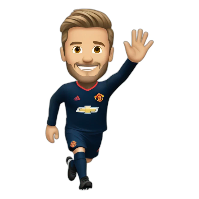 David beckham manchester united waving sticker
