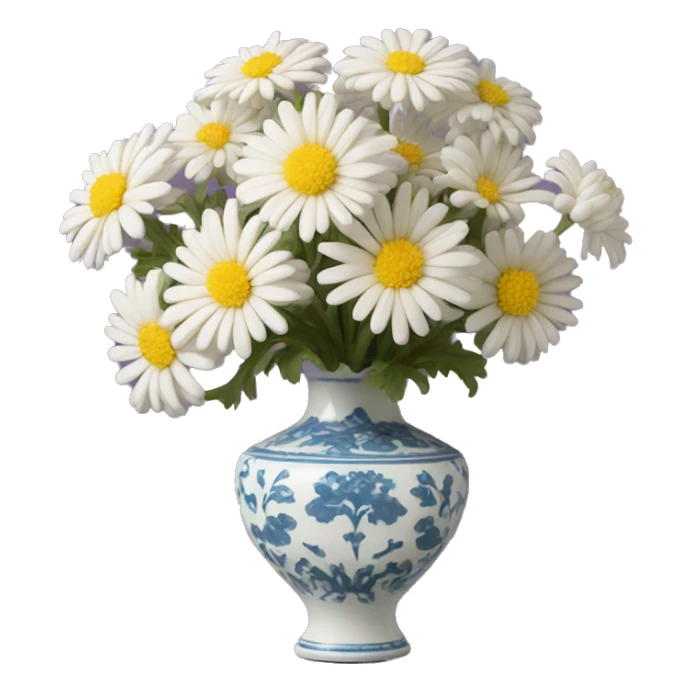 chrysanthemums in a hand shaped vase sticker