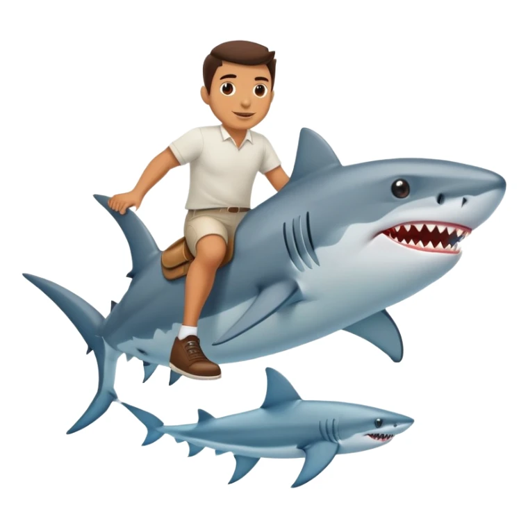 Mexican riding a shark with shoes sticker