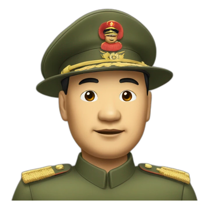 Xi Jinping in a military hat sticker