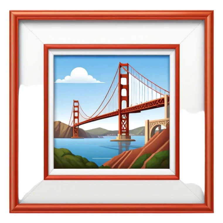 Cinematic Realistic Golden Gate Bridge Emoji sticker
