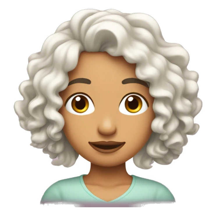 Hada de pelo rizado con un tulipán sticker