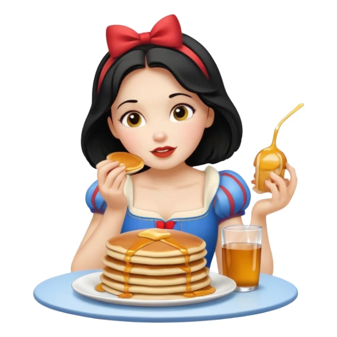 SnowWhite seal eating pancakes sticker