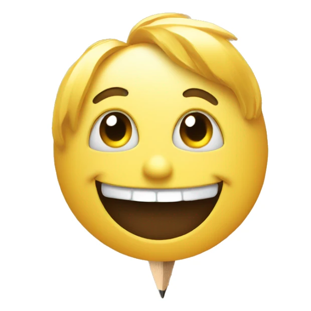 smile with a pencil sticker