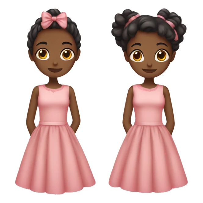 Two girls in dresses  sticker