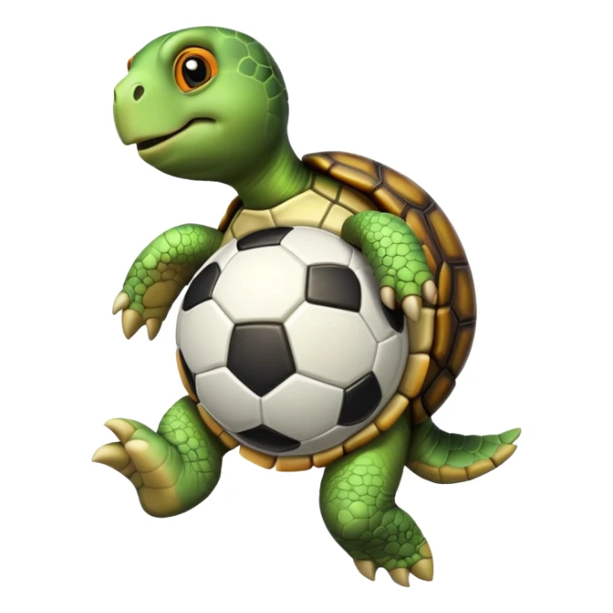 tortuga jugando a fútbol  sticker