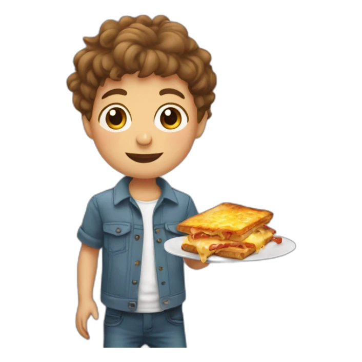 Petit garçon con parmi les grands garçons sticker