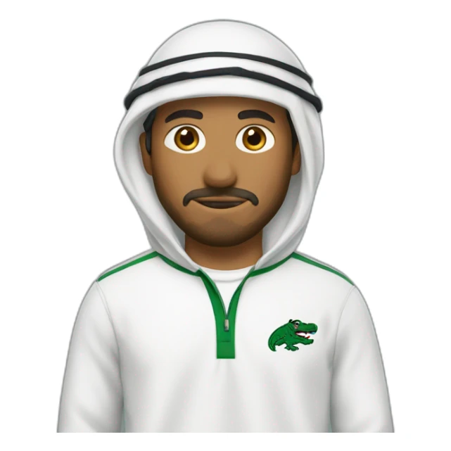 Arabe en survetement lacoste sticker