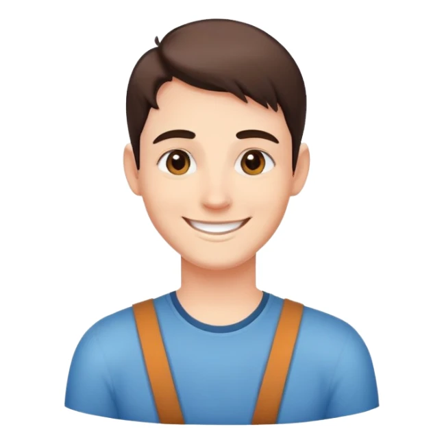 friendly person avatar with a smile sticker