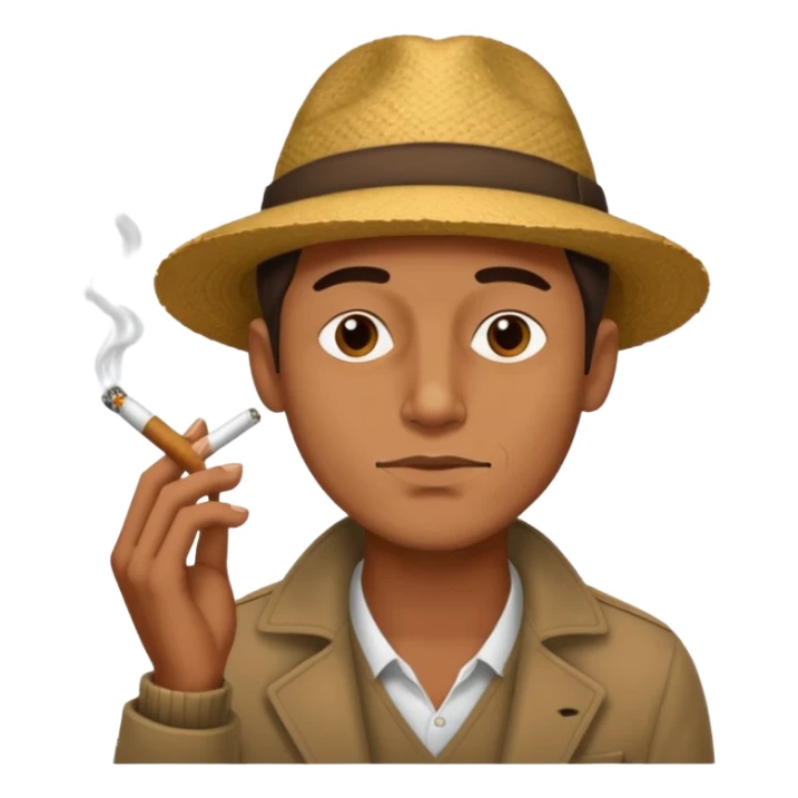 Guy smoking weed but chill sticker