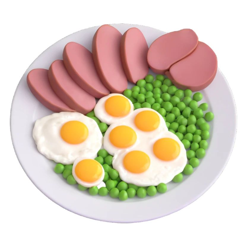 protein meat and eggs and peas sticker
