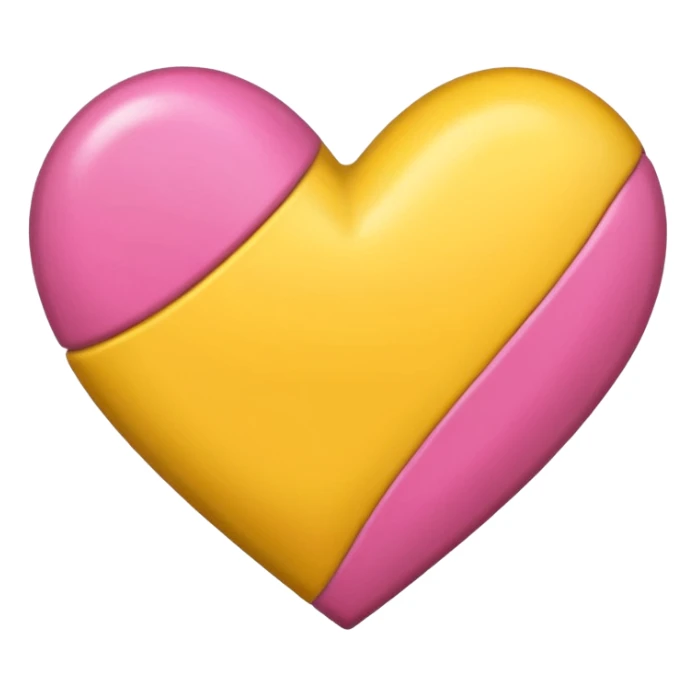 Yellow, Pink and chocolate heart sticker
