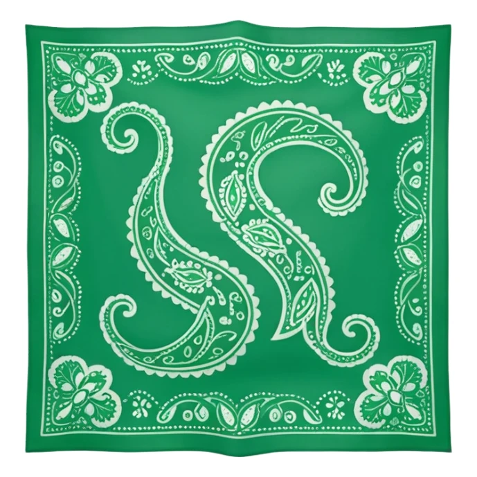 Green Paisley Bandana sticker