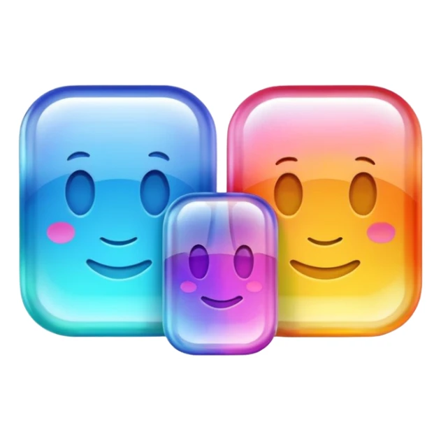 Colorful glass written word “Bestie” sticker