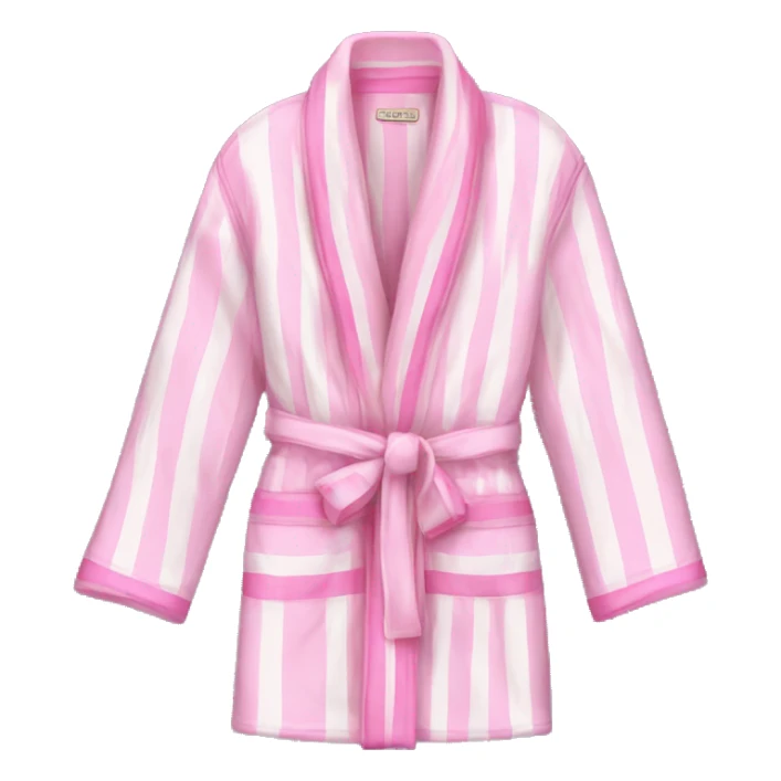 Victoria secret robe with white and pink iconic stripes  sticker