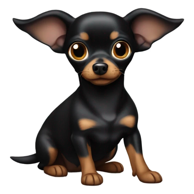 Black chihuahua wiener dog   sticker