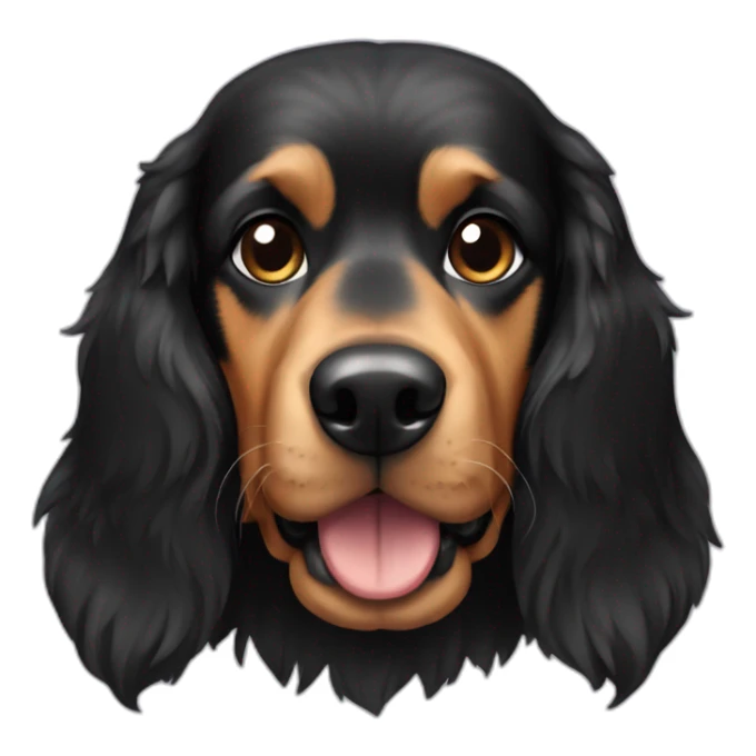 black and tan dog sticker
