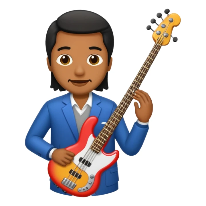 afraican american jass bass player sticker