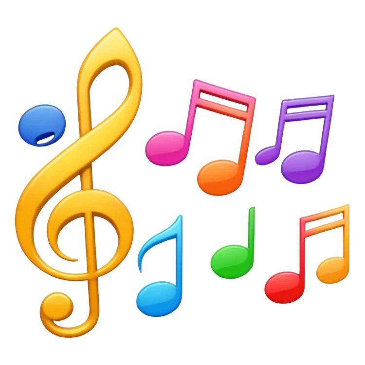 signos de musica de colores sticker