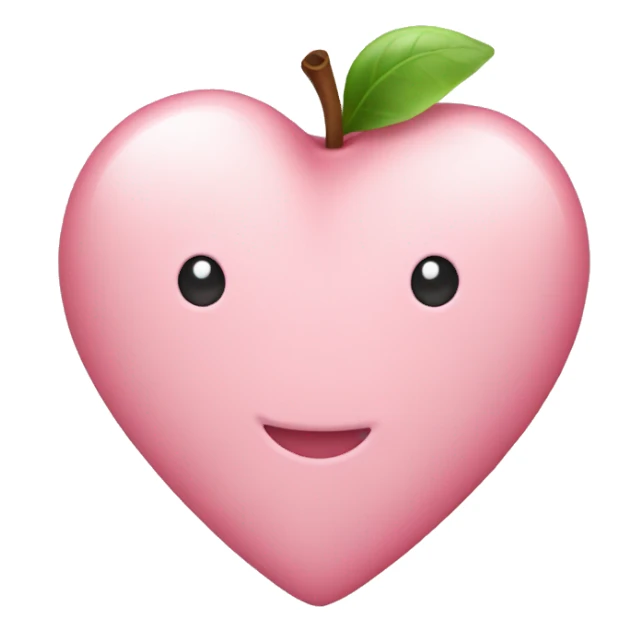 Light pink heart apple emoji sticker