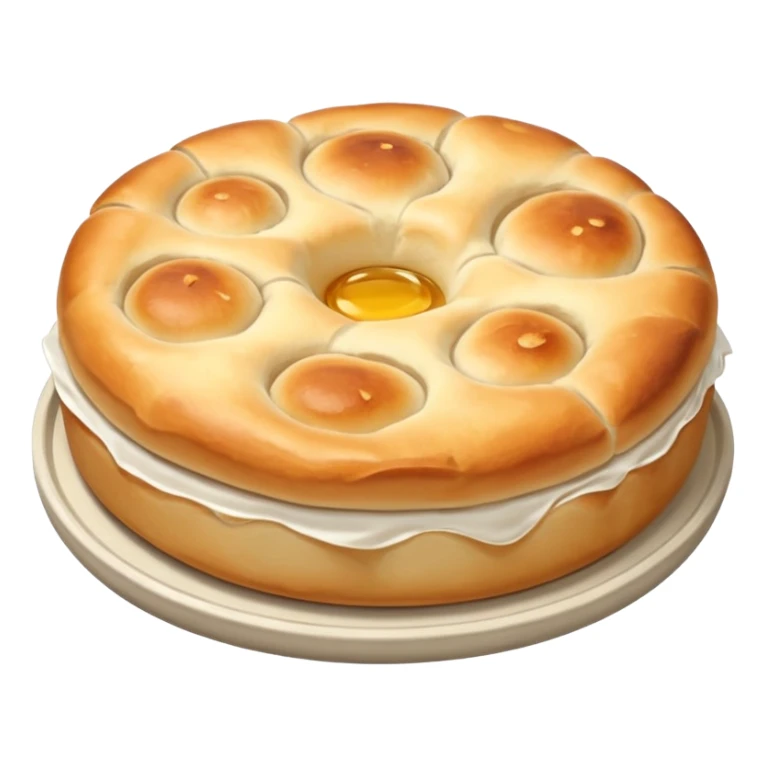 round focaccia classic white sticker