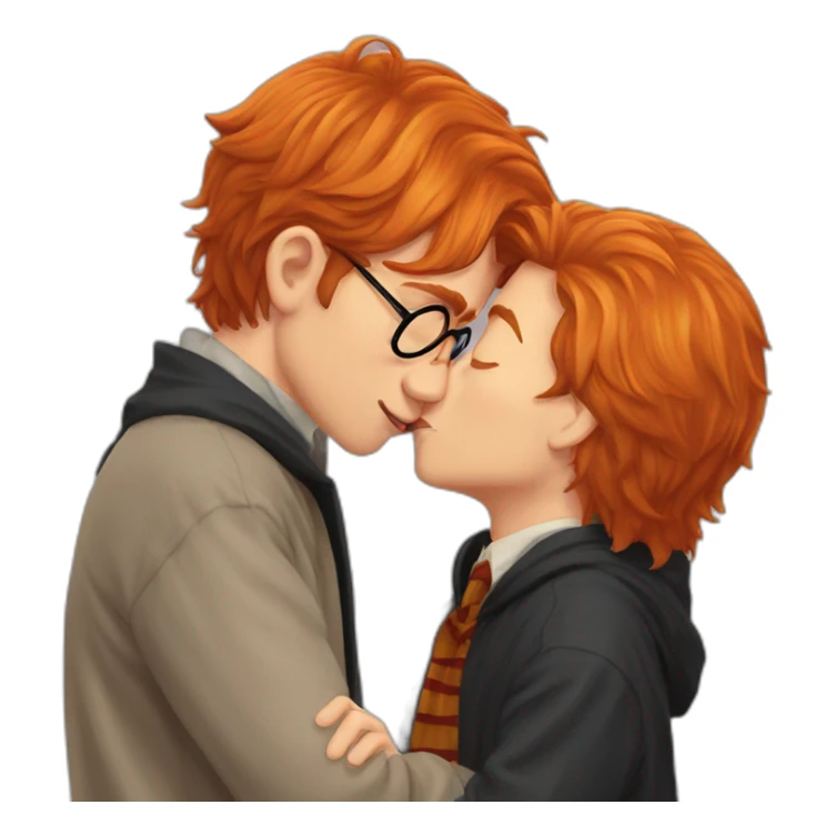Harry potter kissing Ronald Weasley sticker