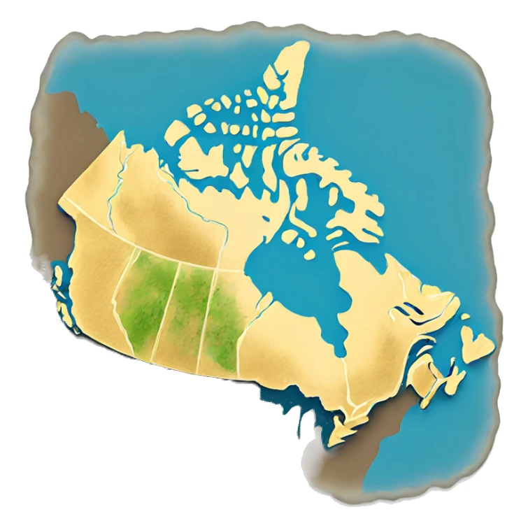 Map of canada sticker